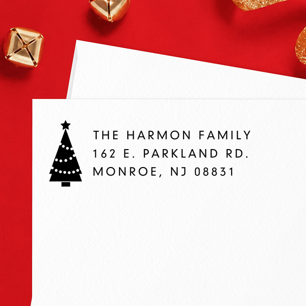 Festive Tree | Custom Rubber Stamps