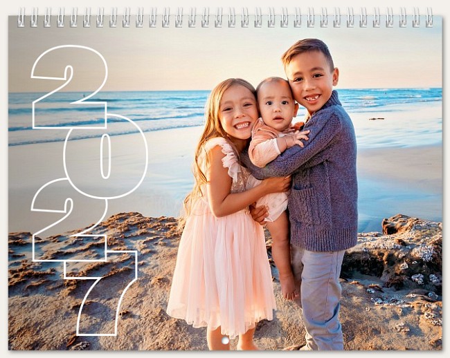 Vertical Inline Calendar Personalized Photo Calendars