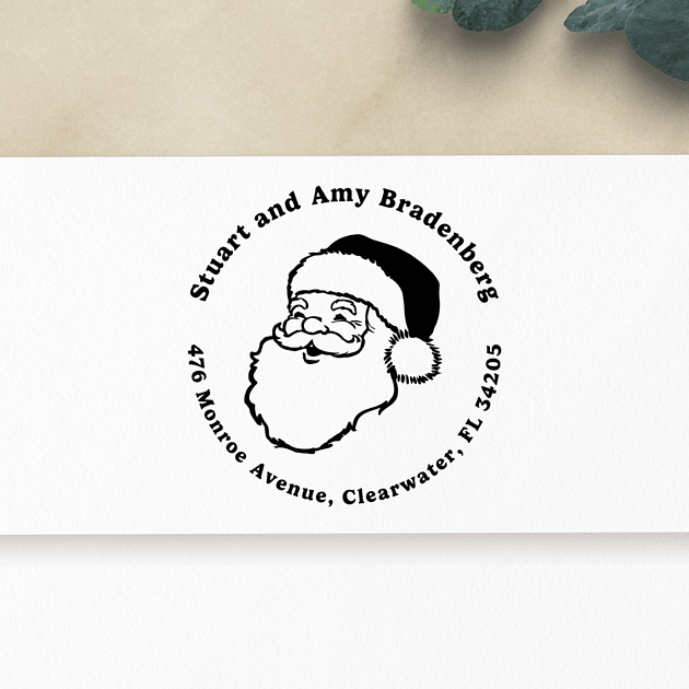 Retro Santa | Custom Rubber Stamps