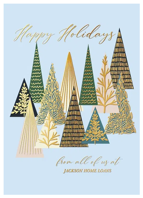 Golden Forest Business Holiday Cards