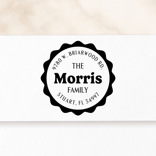 Wavy Border | Custom Rubber Stamps