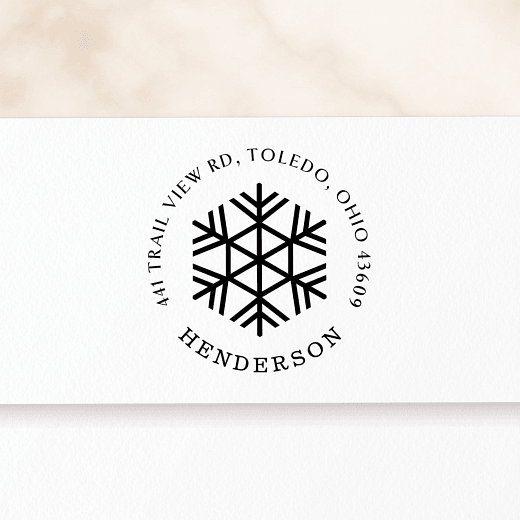 Center Snowflake | Custom Rubber Stamps