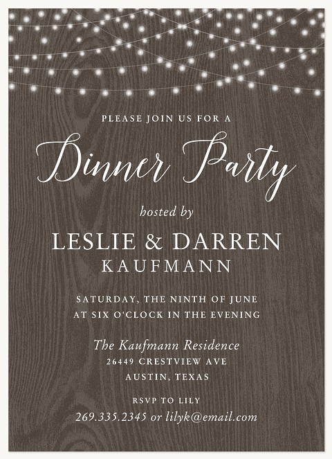 Barn Lights Dinner & Cocktail Party Invitations