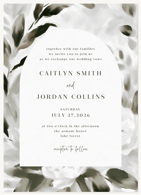 Moody Floral Wedding Invitations