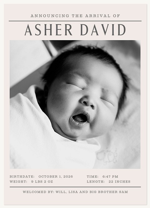 Special Announcement Baby Announcements