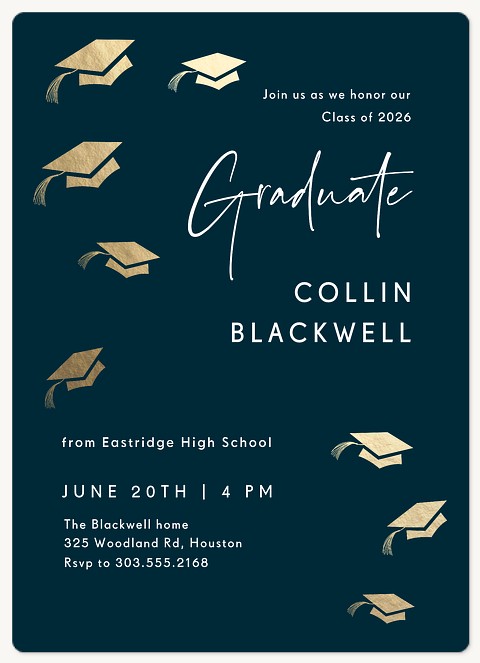 Caps Off Graduation Cards