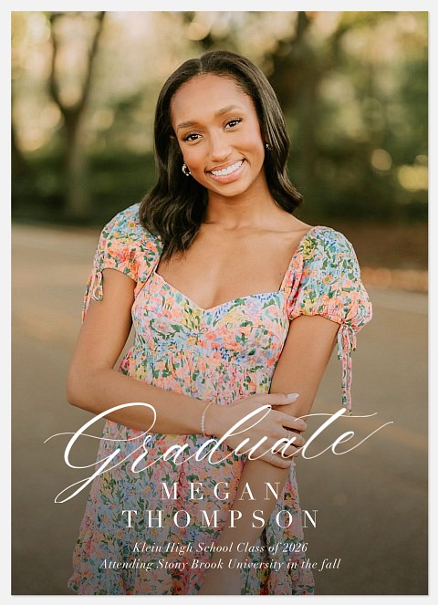 Script Block Graduation Cards
