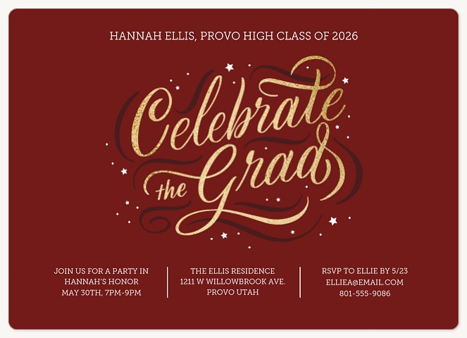 Swirls & Stars Graduation Cards