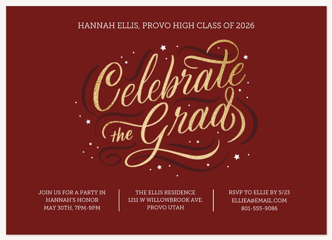 Swirls & Stars Graduation Cards