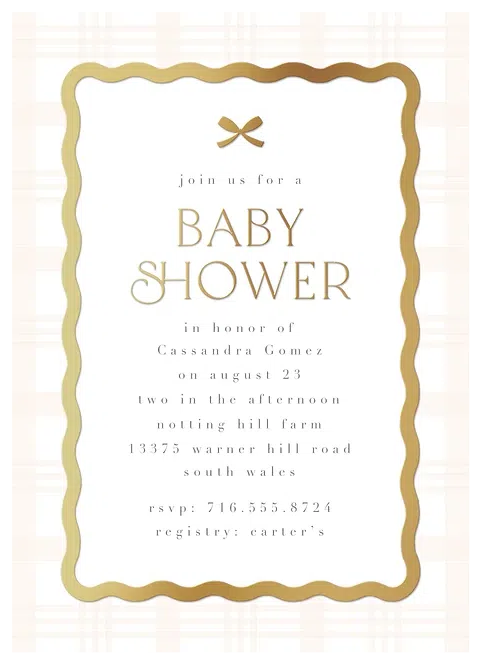 Preppy Chic Baby Shower Invites