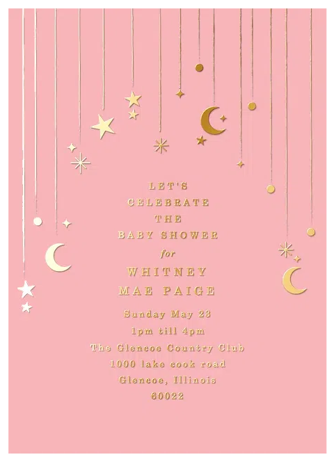 Heaven Sent Baby Shower Invites