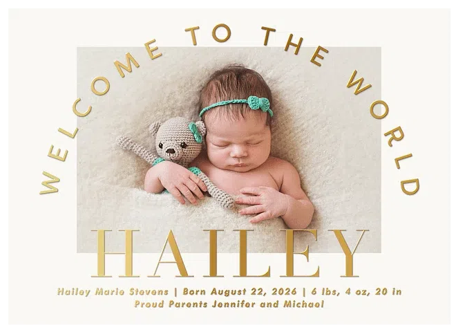 Welcome Arch Baby Announcements