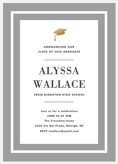Gilded Cap Graduation Cards