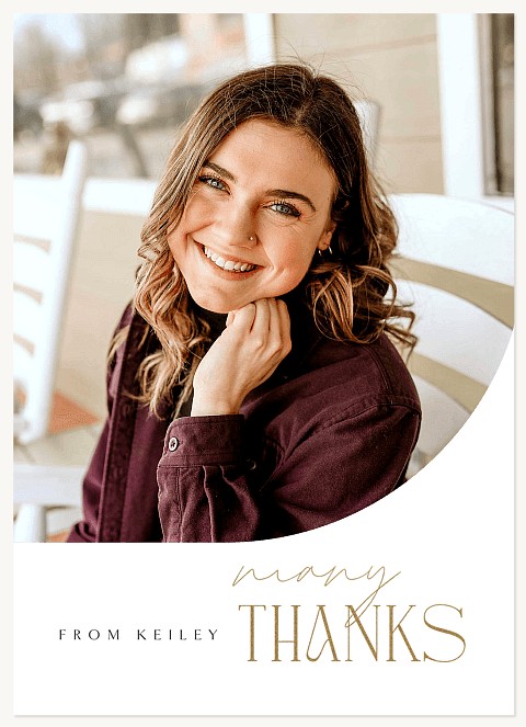 Rounded Edge Thank You Cards 