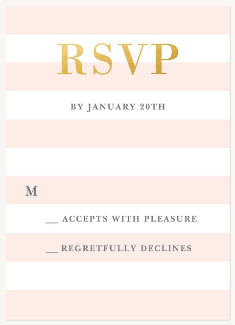 Preppy Shine Bat Mitzvah RSVP Cards