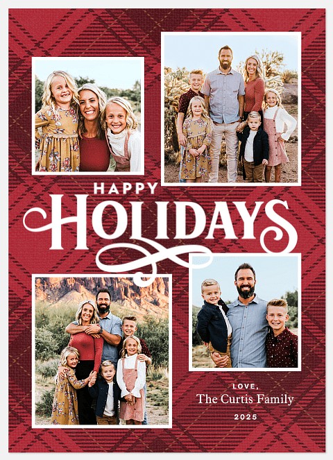 Flannel Four Holiday Photo Cards
