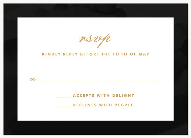 Sophisticate Bar Mitzvah RSVP Cards