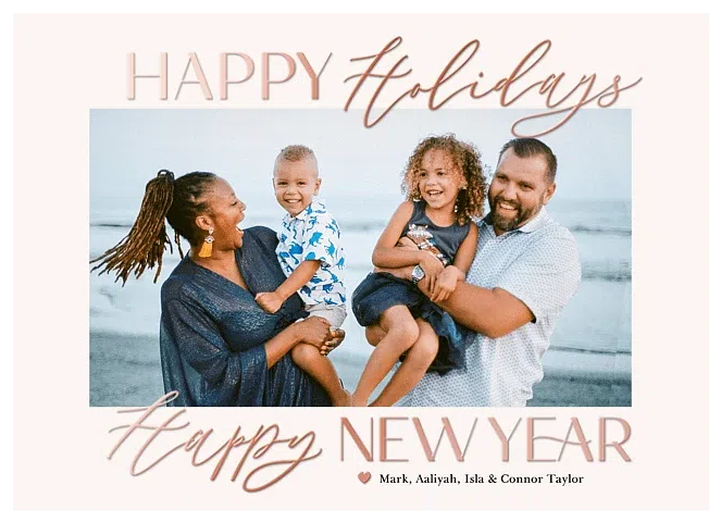 Shining Sentiments Personalized Holiday Cards