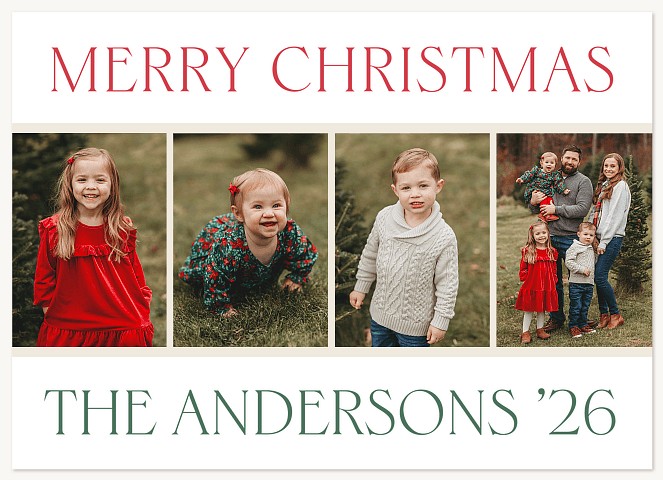 Bold Type Personalized Holiday Cards