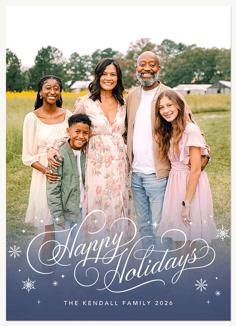 Snowy Holidays Personalized Holiday Cards