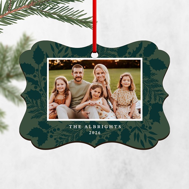 Vintage Foliage Personalized Ornaments