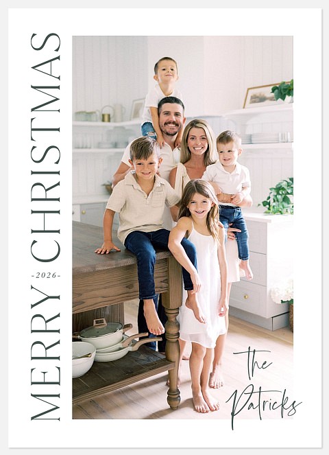 Simple Type Holiday Photo Cards