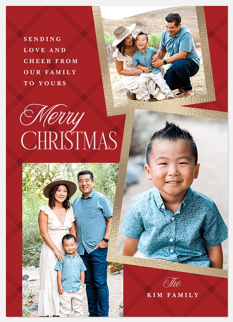 Luxe Trio Holiday Photo Cards