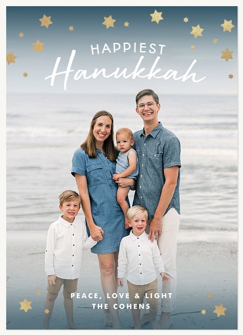 Star Confetti Hanukkah Cards