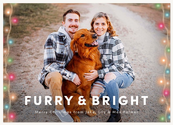 Furry and Bright Personalized Holiday Cards