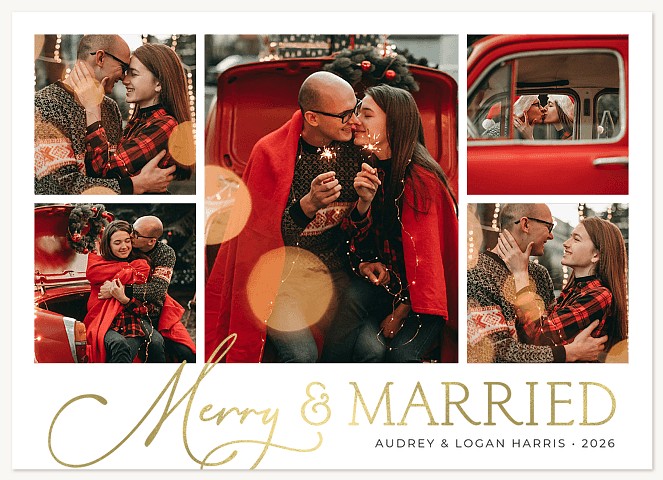 Luxe Merry Personalized Holiday Cards