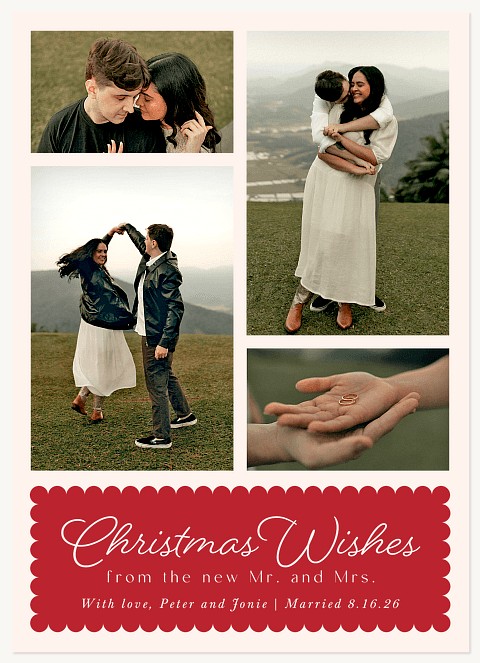 Scallop Wishes Personalized Holiday Cards
