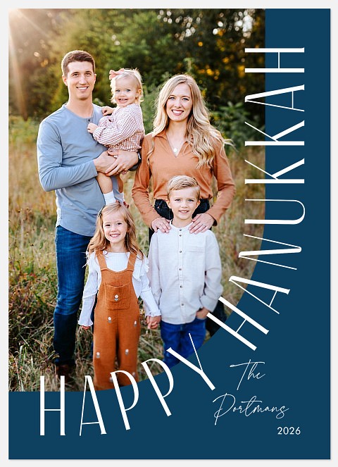 Arched Hanukkah Hanukkah Photo Cards