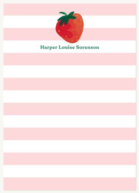 Strawberry Stripes Stationery