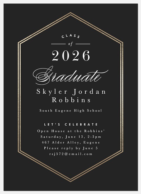 Elegant Geo Graduation Cards