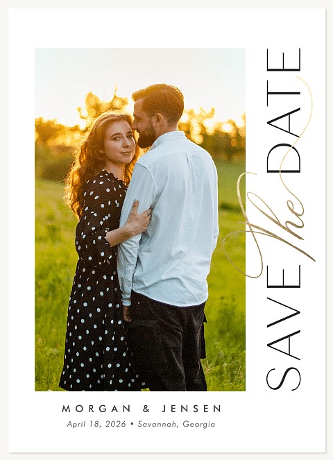 Simply Vertical Save the Date Cards