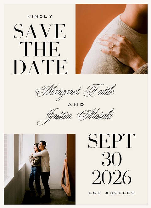 Offset Editorial Save the Date Cards