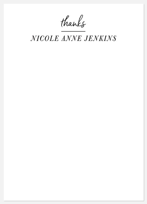 Modern Signature Thank You Cards 
