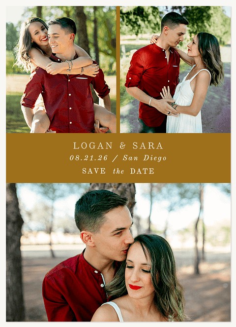 Modern Trio Save the Date Cards