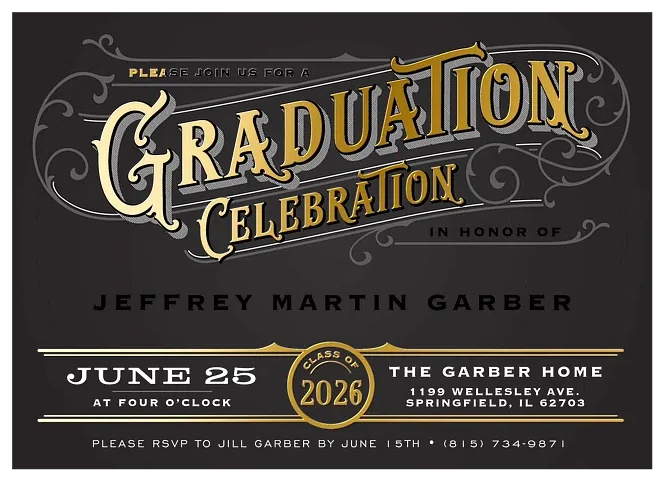 Dapper Celebration Graduation Announcements