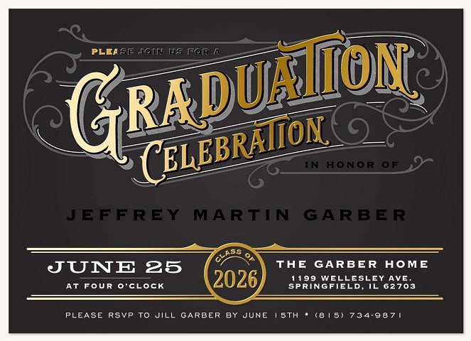 Dapper Celebration Graduation Announcements