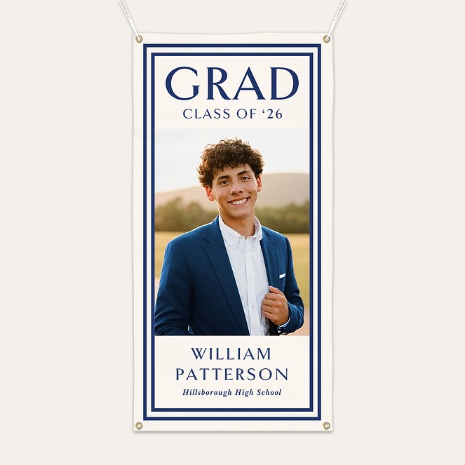 Centered & Set Graduation Banner Custom Banners