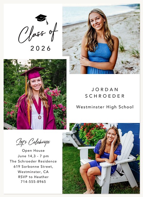 Class and Cap Graduation Cards