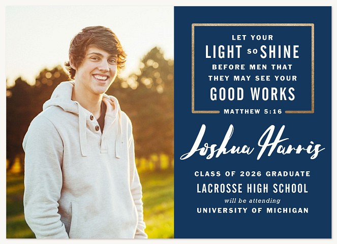 Let Your Light Shine Graduation Announcements