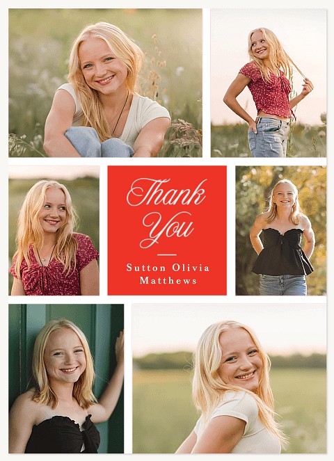 Center Block Thank You Cards 