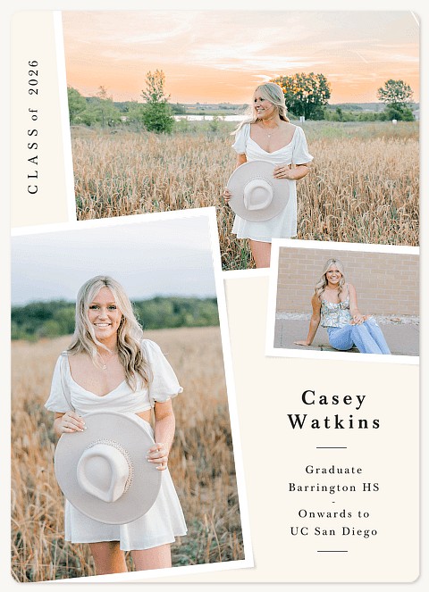 Minimal Album Graduation Cards
