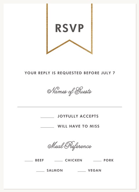 Birch Banner Wedding RSVP Cards