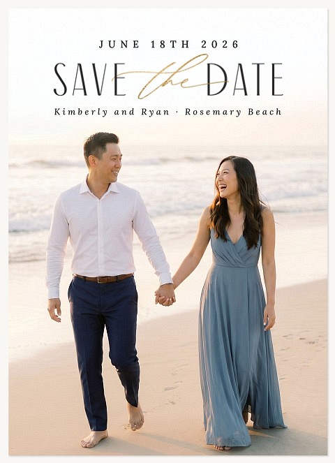 Condensed Type Save the Date Cards