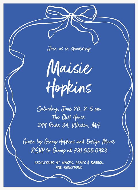Bridal Bow Bridal Shower Invitations