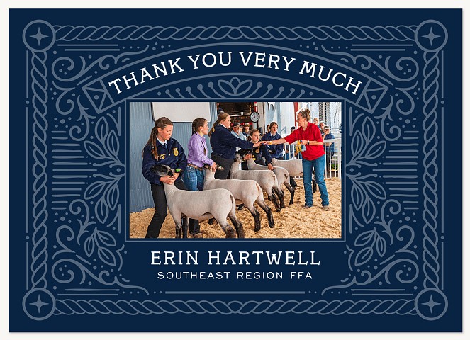 Ornate Monoline Thank You Cards 