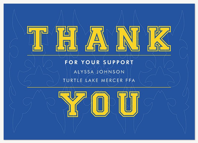 Collegiate Support Thank You Cards 